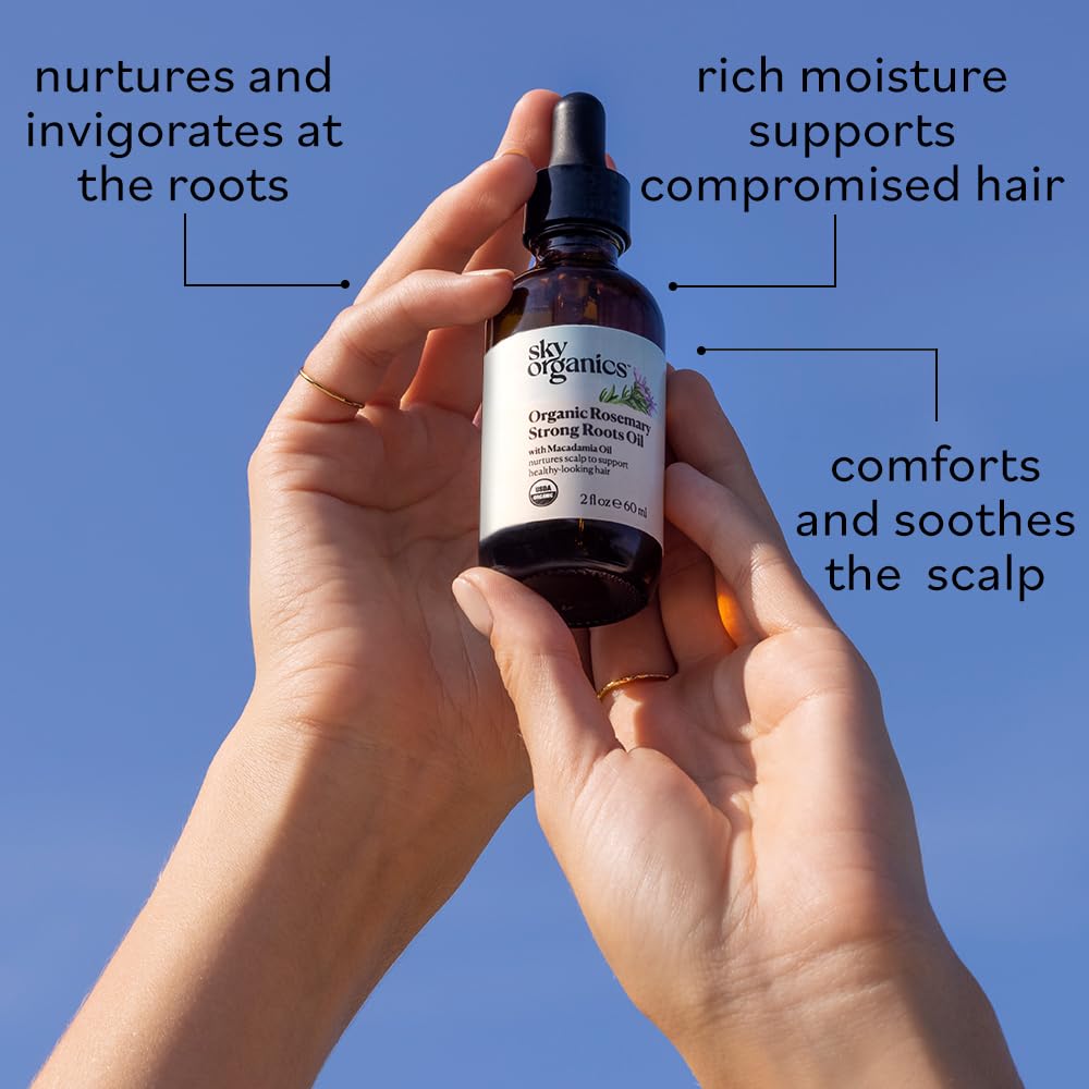 Sky Organics Organic Rosemary Strong Roots Oil, Hair & Scalp Serum 2 fl oz