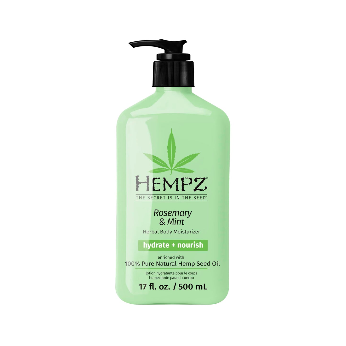 HEMPZ Body Moisturizer, Rosemary & Mint 17 Oz - Hydrating Lotion Rich with Minerals, Vitamin C, & Hempseed Oil to Nourish & Repair Extremely Dry or Beauty & Personal Care Hempz