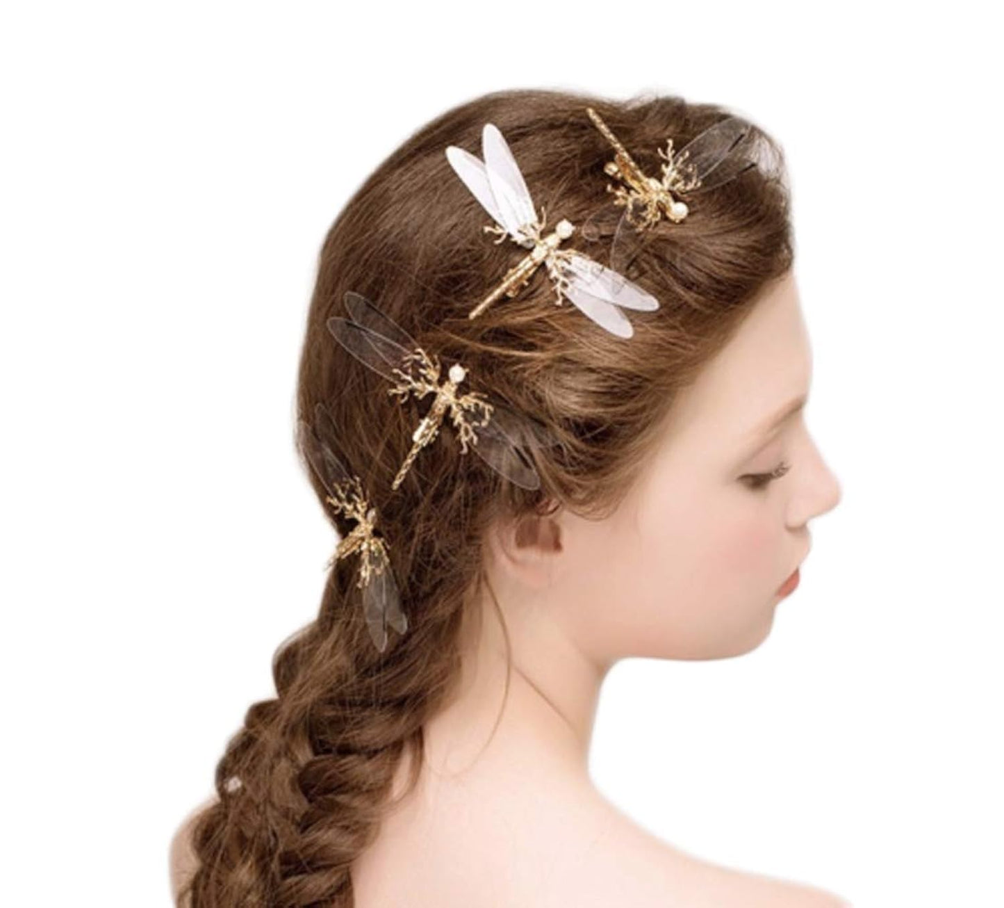 canjoyn 3 Pcs Baroque Fancy Gold Tone Alligator Hair Clips Dragonfly Starfish Hair Clips Bridal Pearl Prom Hair Pins Wedding Hair Barrette Accessories Beauty & Personal Care canjoyn
