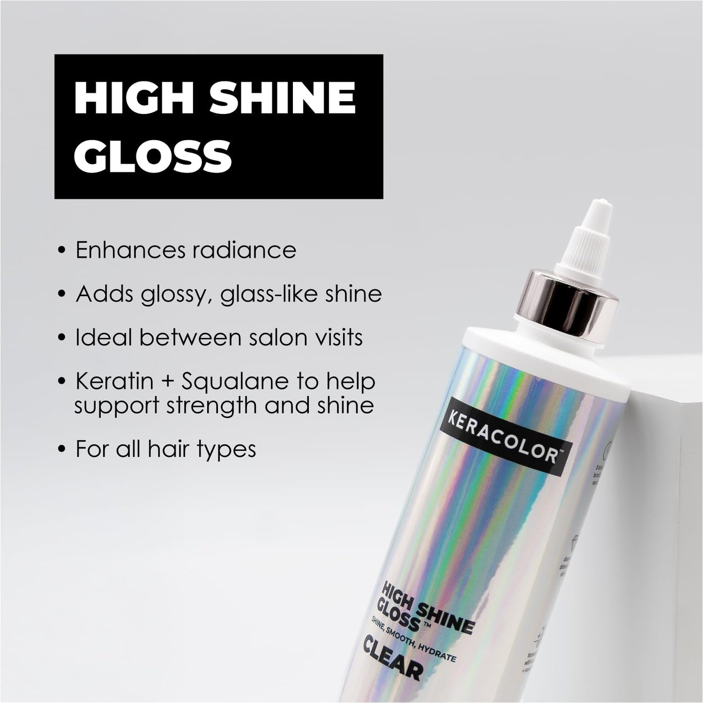 Keracolor High Shine Clear Hair Gloss, In-Shower Hair Glaze for Smoothness and Shine, Glossing Treatment, Transparent, 8 Fl Oz Beauty & Personal Care KERACOLOR