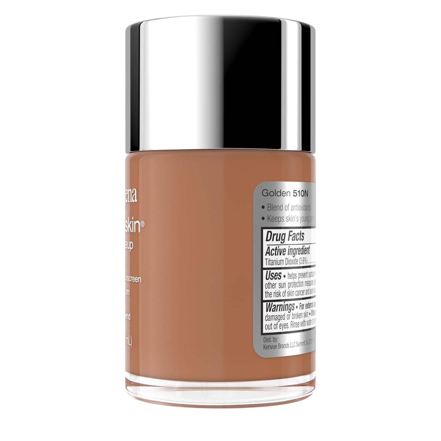 Neutrogena Healthy Skin Liquid Foundation Makeup Broad Spectrum SPF 20 Sunscreen, Medium Coverage, Vit B5, Antioxidants, All Day Wear, Golden 510N, 1 Beauty & Personal Care Neutrogena