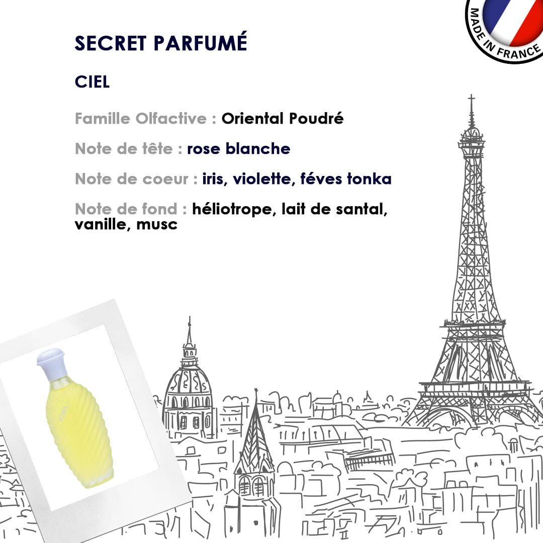 Jacques Saint Pres CIEL - Eau De Parfum for Women- Soft, Powdery Scent - Notes of Vanilla, White Rose, & Different Flowers- Feminine, Exquisite Beauty & Personal Care Jacques Saint Pres