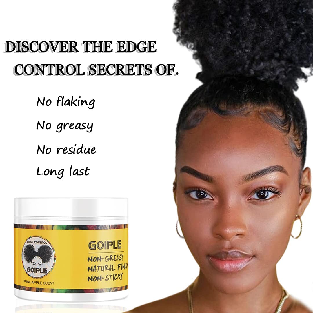 Edge Control Wax for Women Strong Hold Non-greasy, 4 OZ Edge Wax Styling Gel for Black Women Hair No Flaking, White Residue, Shine and Smooth, Long Beauty & Personal Care Goiple