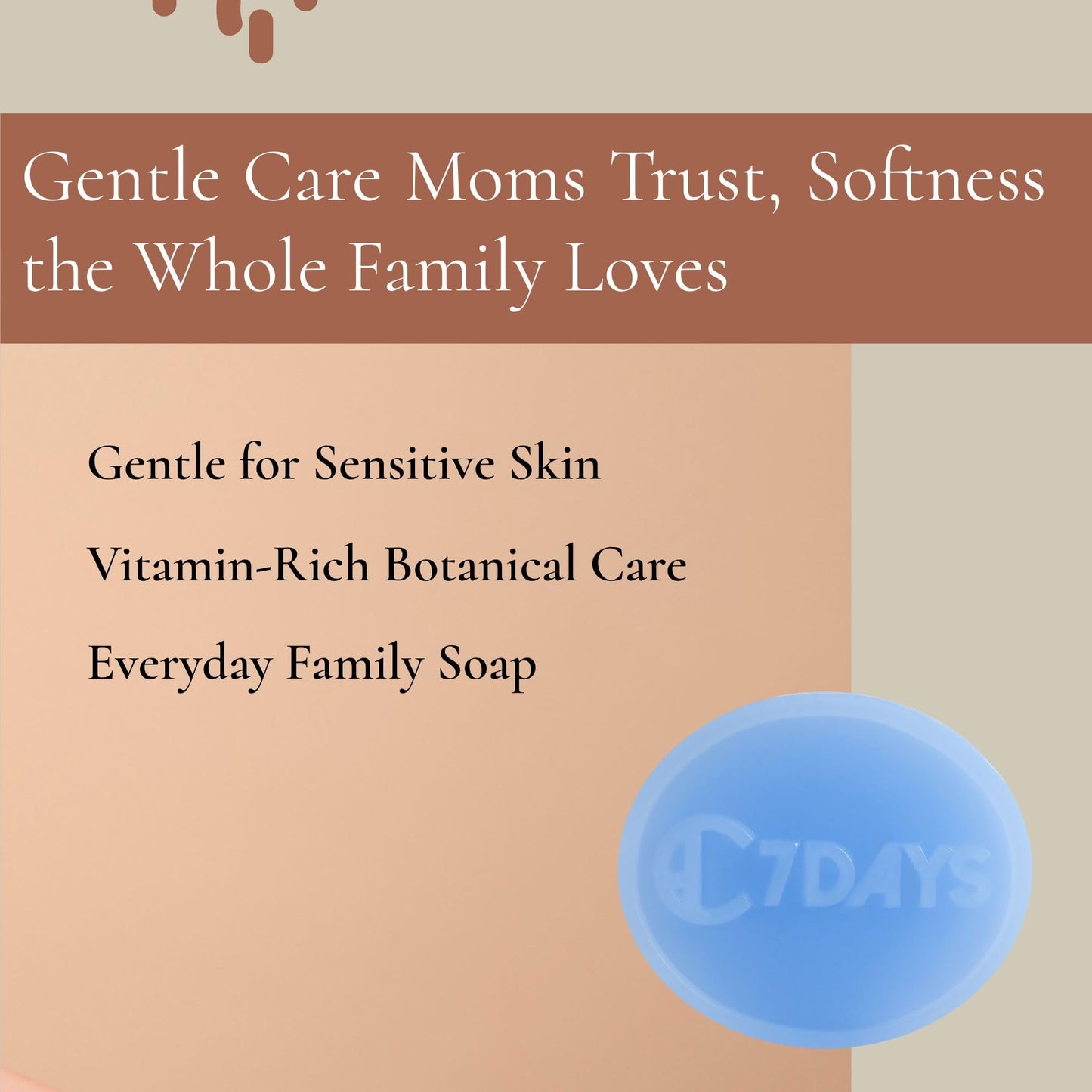 CDH7DAYS Soft Milky Soap Bar for Moms, EWG Verified & Vegan, Korean Handmade Natural Body Soap, Unscented, Plant-Based Gentle Cleanser for Sensitive Beauty & Personal Care CDH7DAYS Soap that Resembles Nature