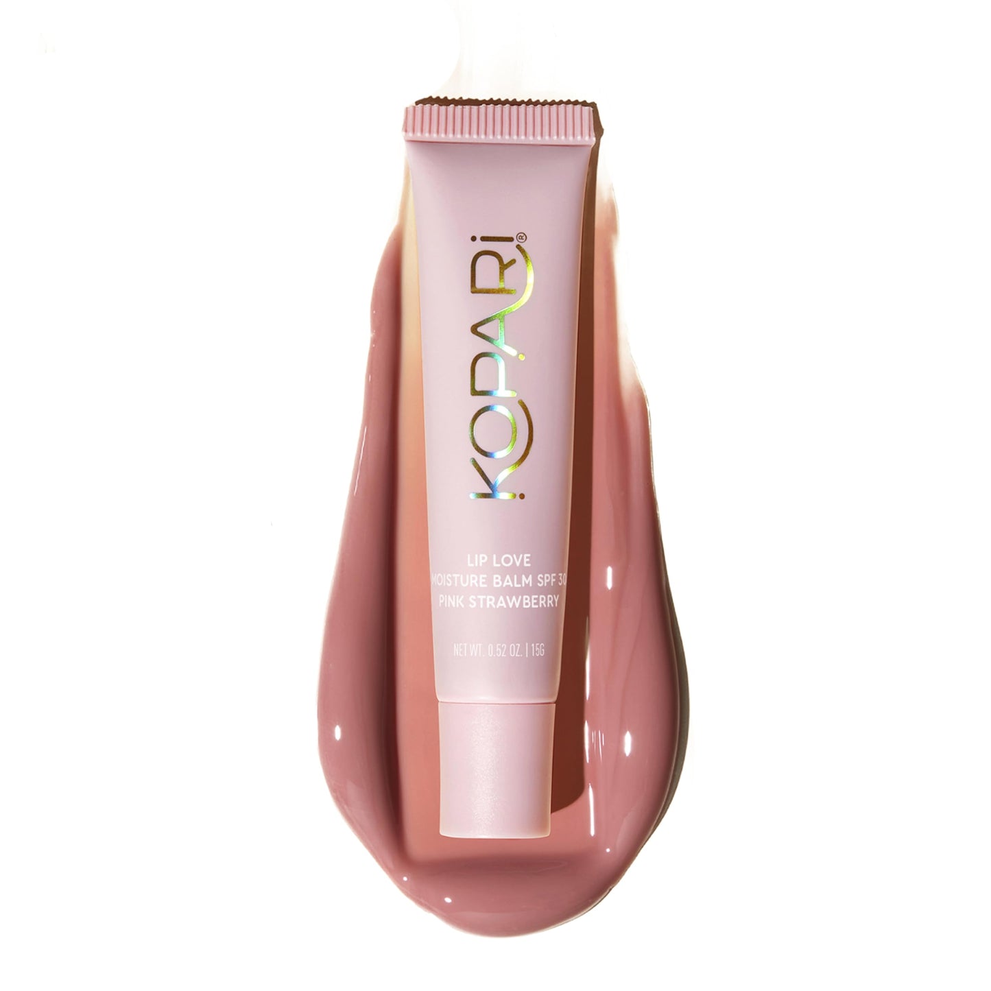 Kopari Lip Love Moisture Balm in Pink Strawberry SPF 30-100% Mineral Zinc Oxide Lip Sunscreen, Ceramide Hydrating Tinted Lip Balm, Clean Vegan Beauty and Personal Care Kopari