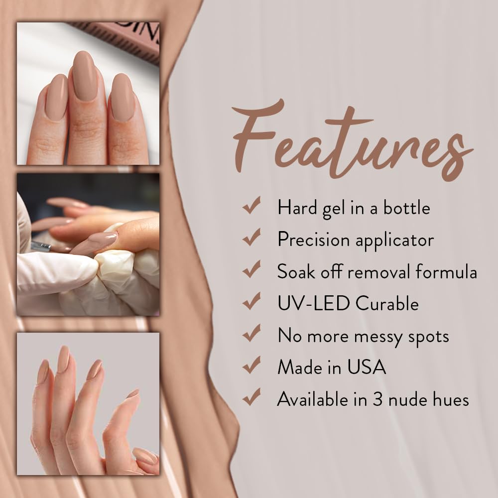 IBD Building Gel, Hard Gel Nail Extension, Barely Nude, Soak-Off, Nail Builder Strengthener, 0.5 fl oz