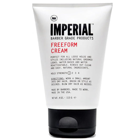 Imperial Barber Grade Products | FreeForm Cream, 4 oz | Light Hold | No Shine | Water-Based | Easy to Wash Out | For Loose Holds and Styles | Natural Beauty & Personal Care Imperial Barber Grade Products