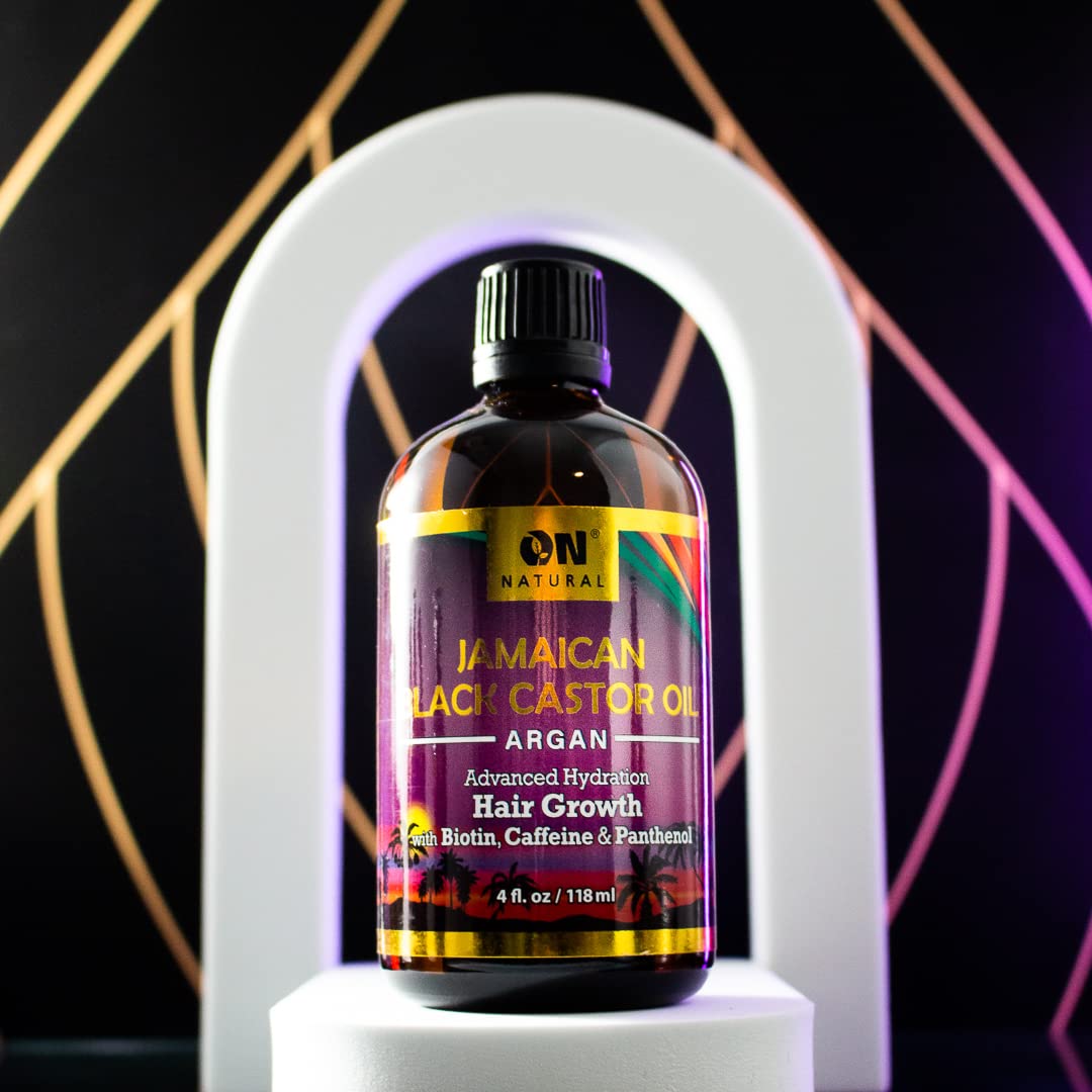 On Natural Jamaican Black Castor Oil [Argan] 4 oz