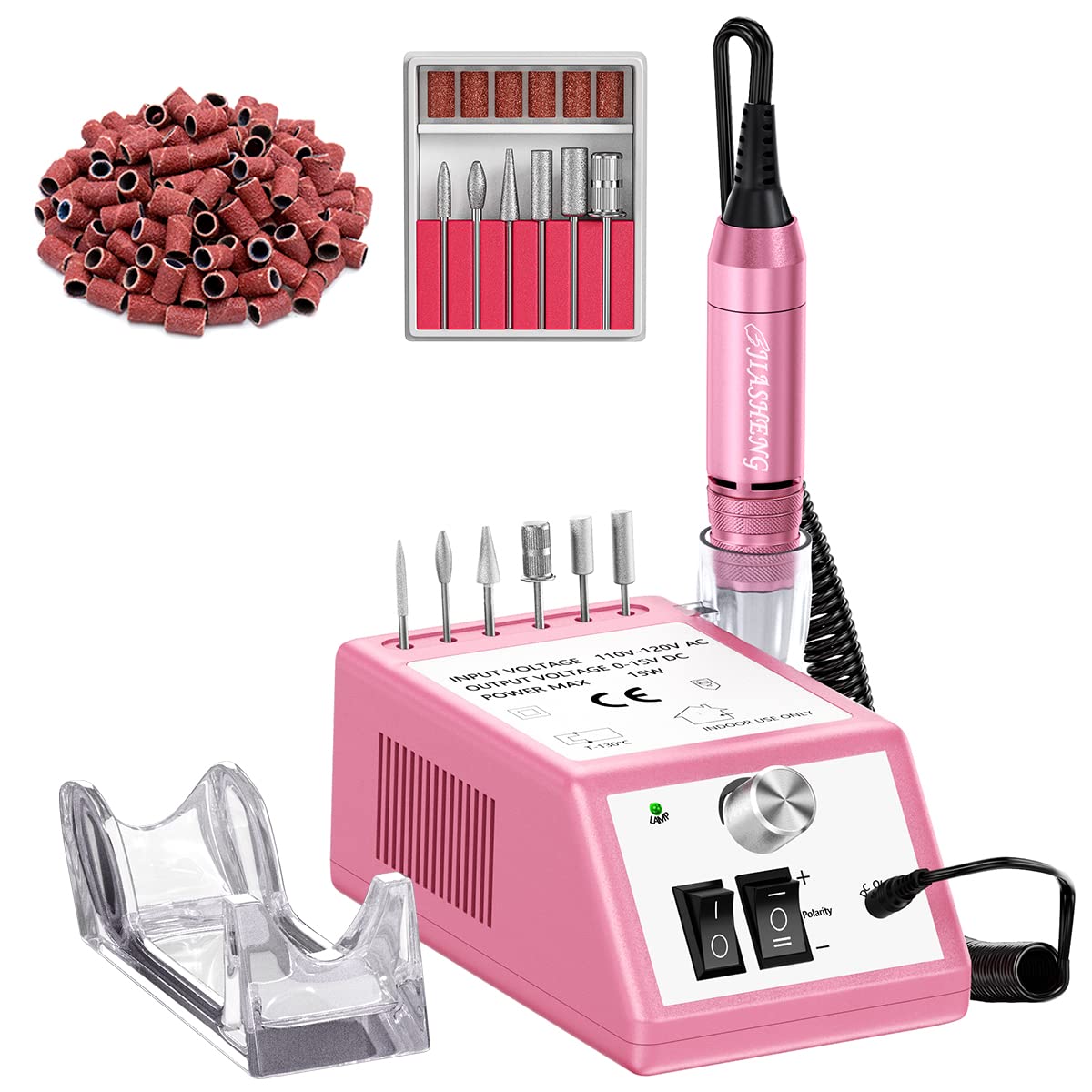 Jiasheng Electric Nail Drill, 30000rpm Professional Nail Drill Machine, Compact Electrical Nail File Kit for Acrylic Gel Nails Efile Drill Beauty & Personal Care JIASHENG