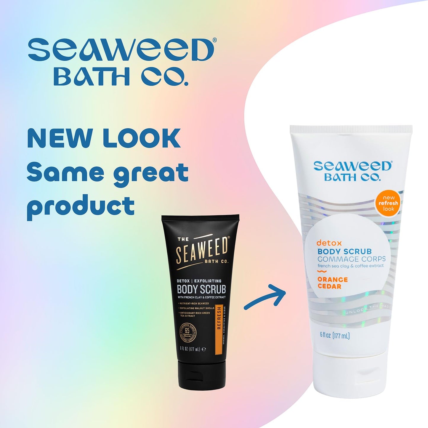 Seaweed Bath Co. Detox Body Scrub, Orange Cedar Scent, 6 Ounce, Sustainably Harvested Seaweed, French Sea Clay, Coffee Extract Beauty & Personal Care The Seaweed Bath Co.