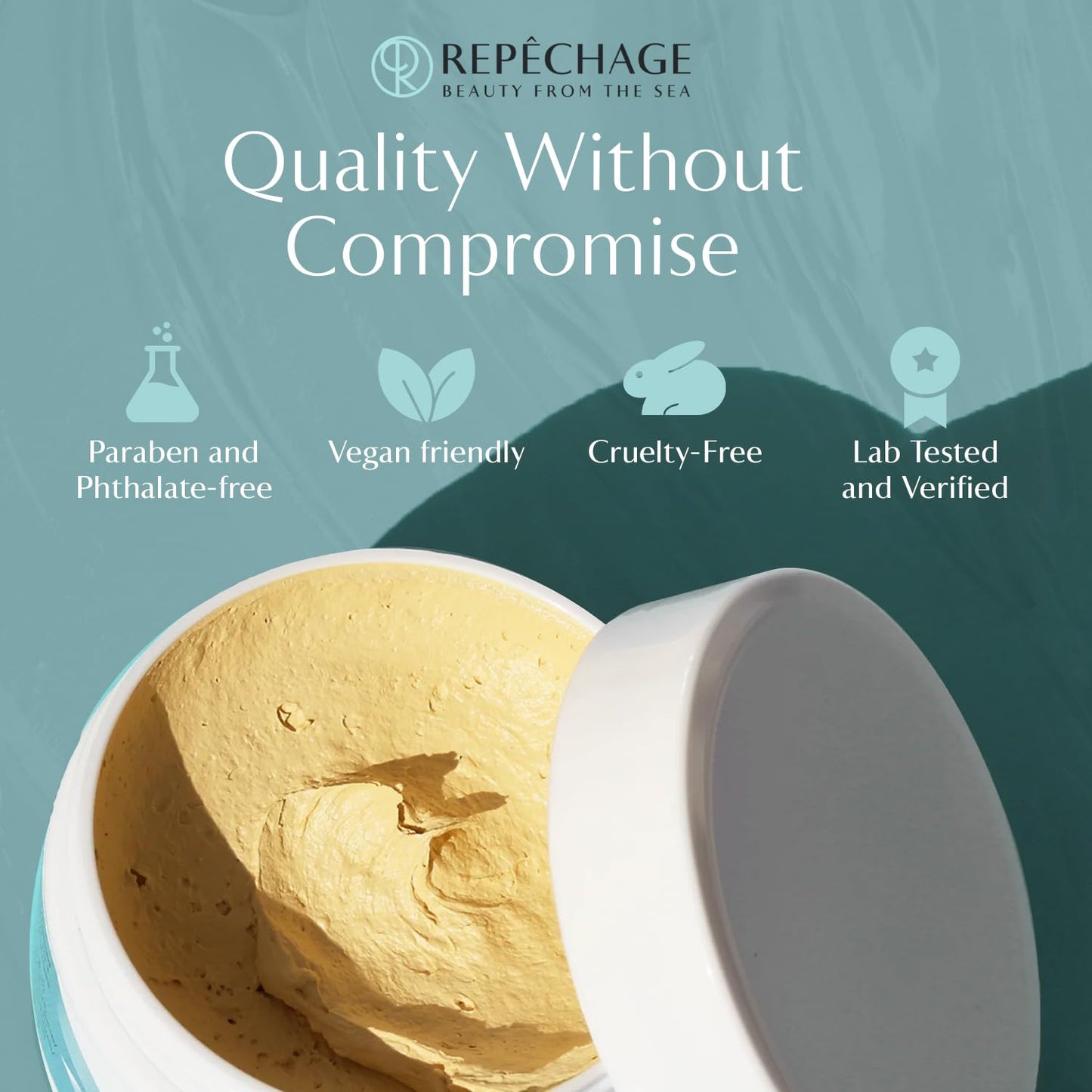 Repechage Sea Mud Mask for Women and Men, 4 fl. oz., Deep Exfoliating Pore Cleanser for Dry, Oily, Blemish Prone Face and Skin, Enhance Brighten Beauty & Personal Care Repechage