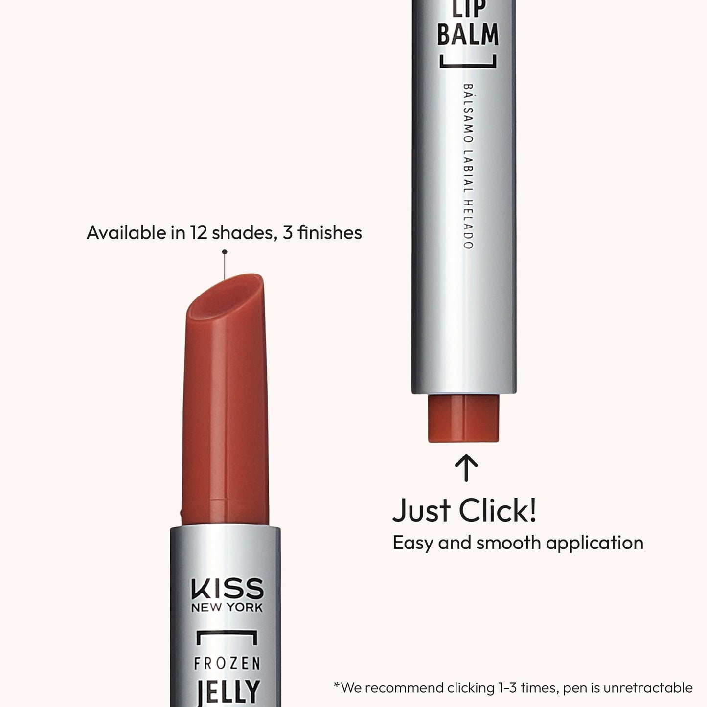 KISS NEW YORK Frozen Jelly Lip Balm Pen, High Shine Lip Gloss for Sheer Tint, Hydrating Melting Lipstick With Hyaluronic Acid, Cooling Effect Beauty and Personal Care Kiss