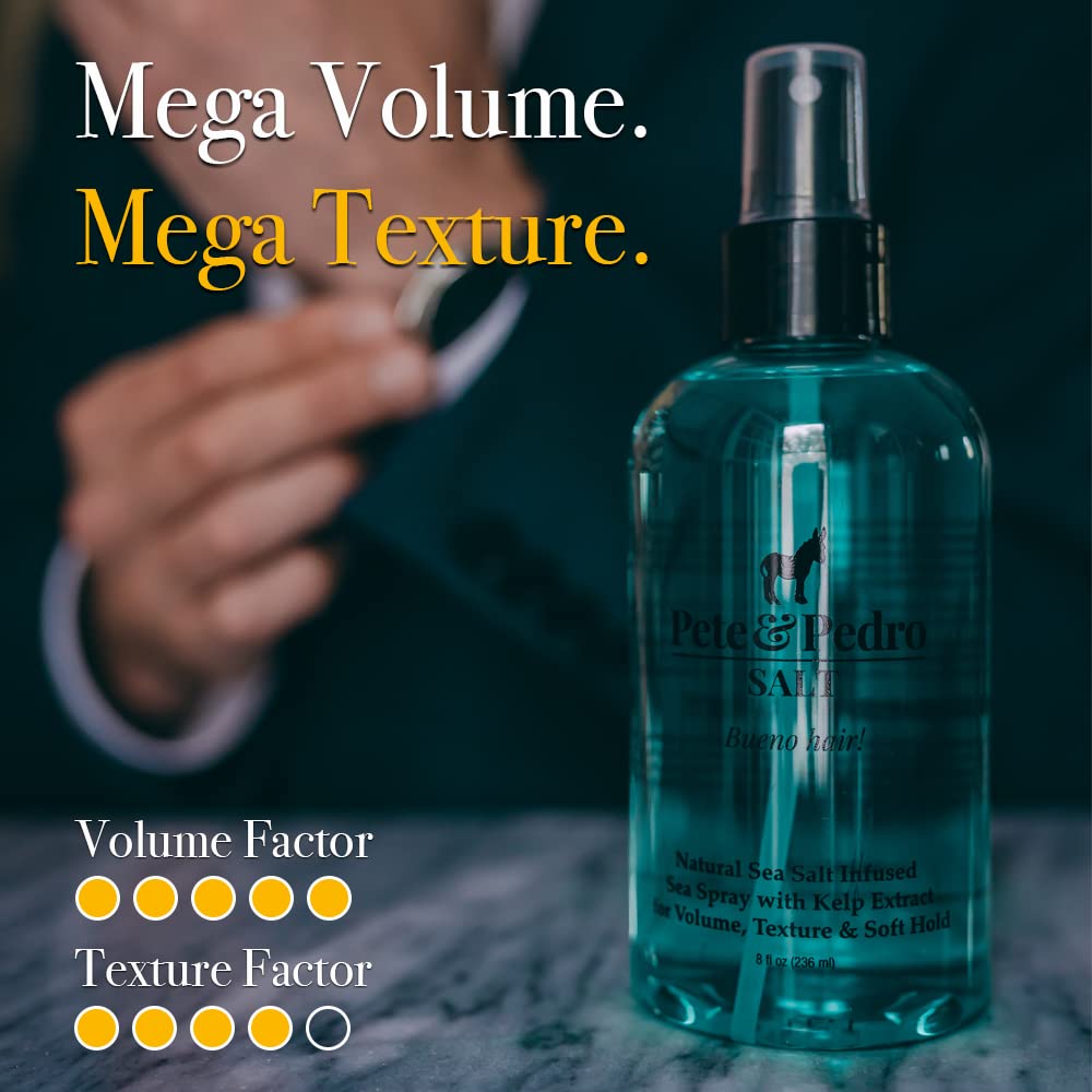 Pete & Pedro SALT - Natural Sea Salt Spray for Hair Men & Women, Adds Instant Volume, Texture, Thickness, & Light Hold | Texturizing & Thickening | As Beauty & Personal Care Pete & Pedro