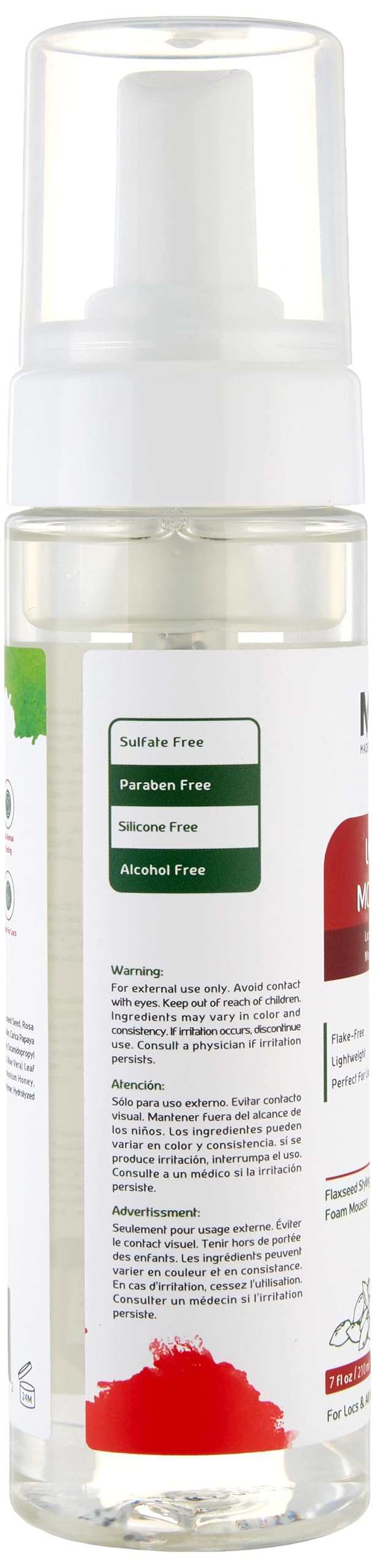 Locs Styling Flaxseed Mousse | Build-Up Free with No White Flakes- Non Sticky | 7 oz Beauty & Personal Care MFL MADE FOR LOCS