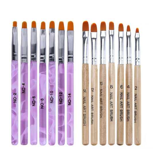 WOKOTO 14 Pcs Acrylic Nail Brush Set, UV Gel Nail Acrylic Brush Tips Builder Brush Nail Painting Brush Pen Nail Dust Brush 3d Nail Art Brush Nail Beauty & Personal Care WOKOTO