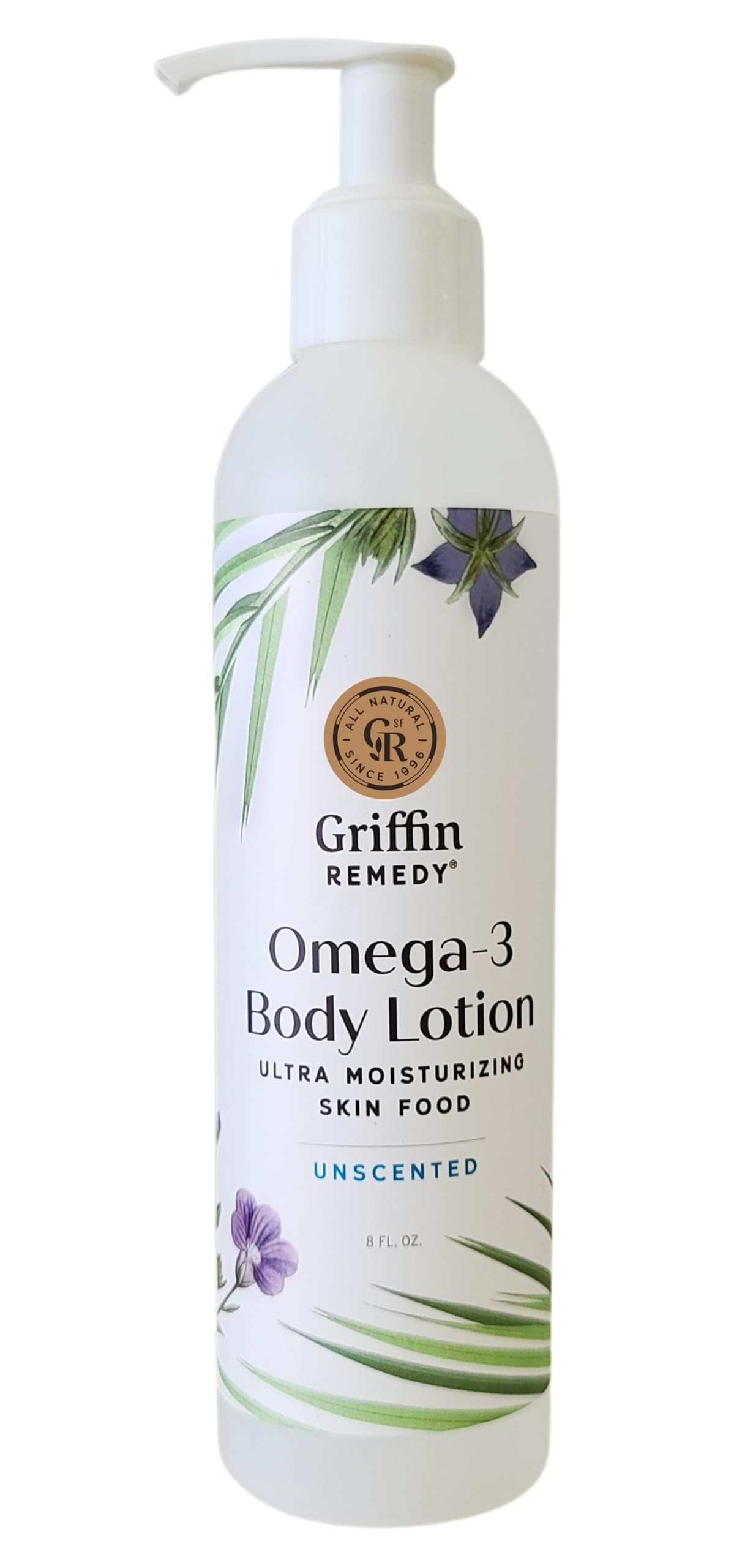 Griffin Remedy Omega-3 Body Lotion-Unscented with Organic MSM and Essential Oils, Ultra Moisturizing, All Natural, Paraben Free, Sulfate Free 8 fl oz Beauty & Personal Care Griffin Remedy