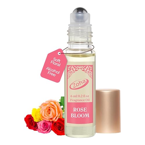 Zoha Rose Bloom | Roll on Perfumes for Women & Men | Alcohol-free Rose Perfume Oil | Travel Size Long Lasting Fragrance | 6ml Roller Beauty & Personal Care Zoha