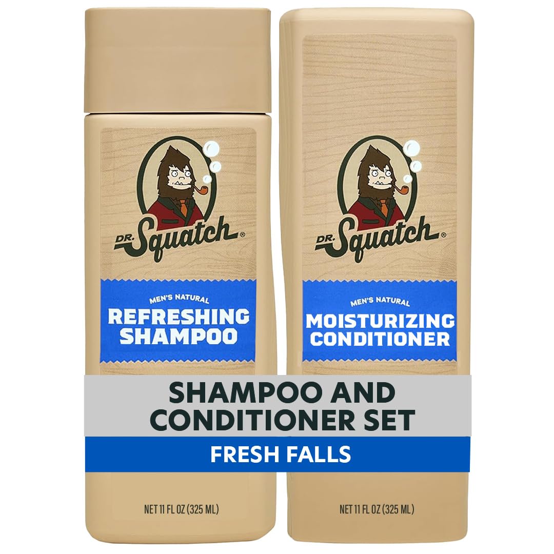 Dr. Squatch Men's Natural Shampoo and Conditioner Set - Sulfate & Paraben Free Natural Shampoo and Conditioner for Men - Scalp Nourishing Formula Beauty & Personal Care Dr. Squatch