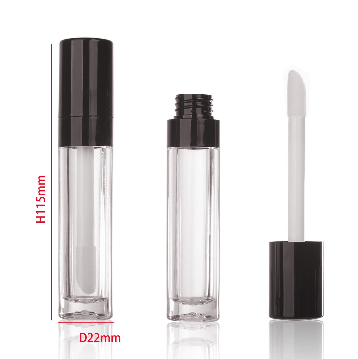 COSIDEA 14pcs empty 8ml big wand lip gloss tube concealer tube packing (Black) Beauty & Personal Care COSIDEA