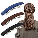 ATODEN Hair Claw Clips for Women - 3Pcs Matte Barrettes for Thin Fine Hair, 3.54" Flat Pins, French Clips for Short Medium Hair, Hair Accessories Beauty & Personal Care Atoden