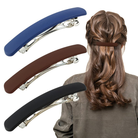 ATODEN Hair Claw Clips for Women - 3Pcs Matte Barrettes for Thin Fine Hair, 3.54" Flat Pins, French Clips for Short Medium Hair, Hair Accessories Beauty & Personal Care Atoden