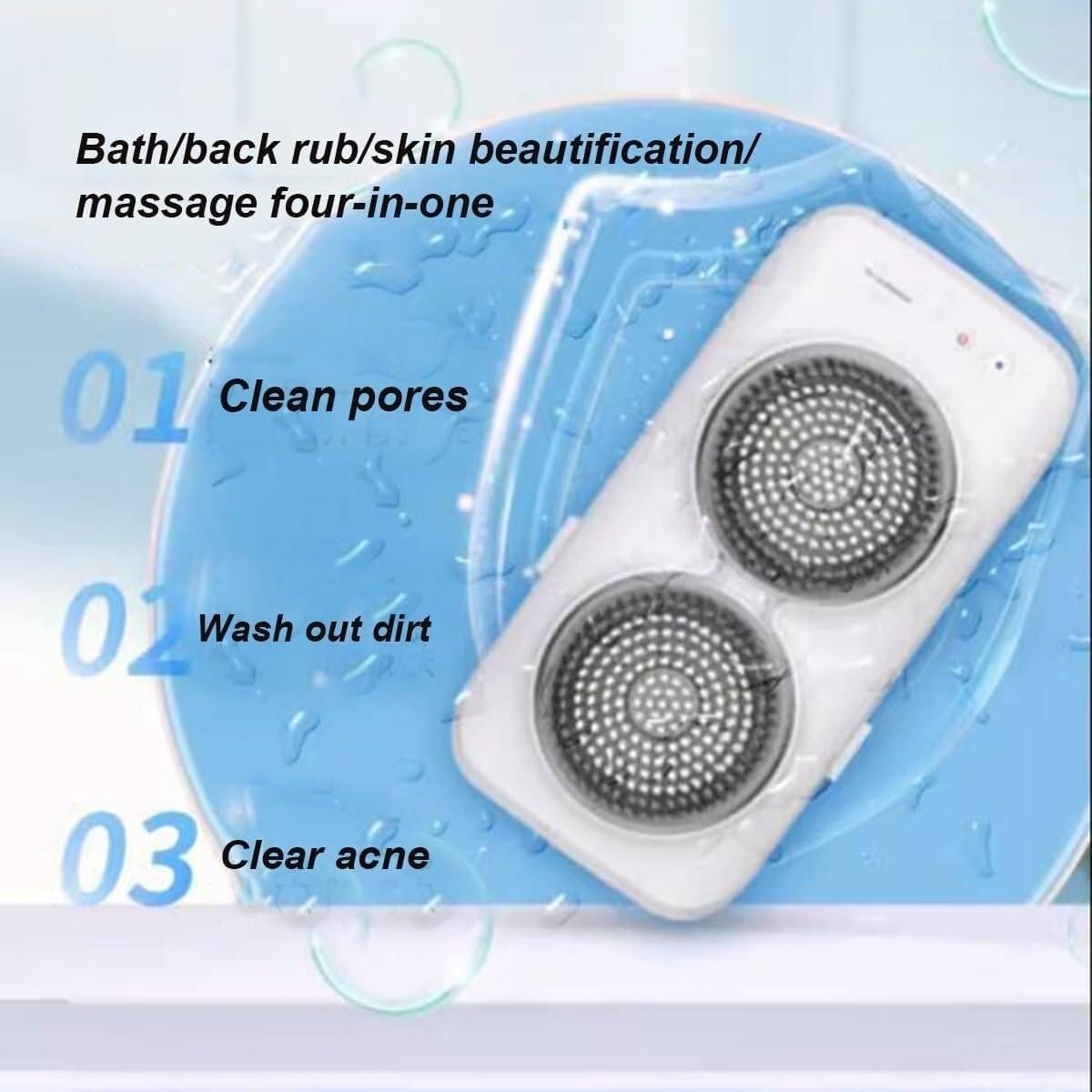 LPLYAA Wall Mounted Back Scrubber for Shower Wall, Automatic Back Rub, Smart Wall Mounted Exfoliating Brush, Cleansing and Massage, 360° Rotation, Beauty and Personal Care LPLYAA