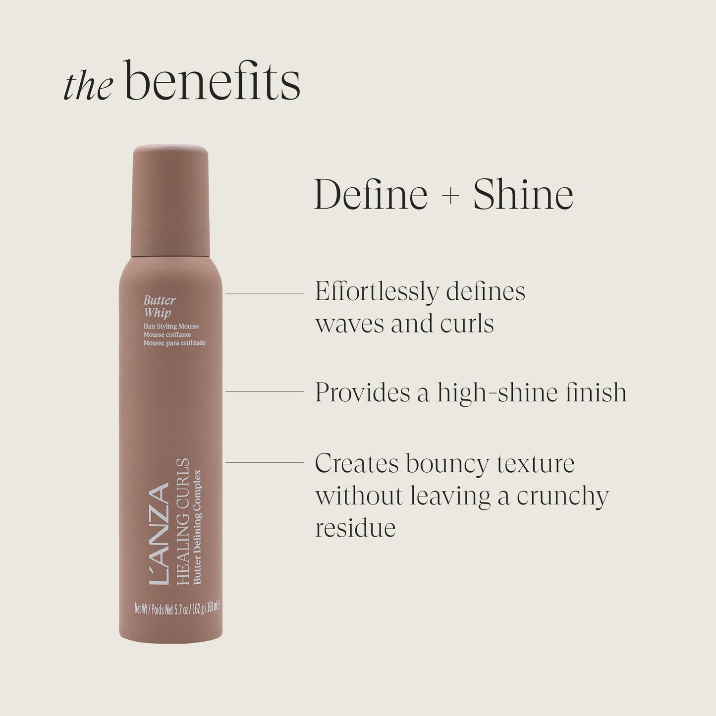 L'ANZA Healing Curls Butter Whip Hair Styling Mousse, Curly Shampoo & Conditioner Set, Detangles & Defines Curls, Texture Control, Deep Hydration Beauty & Personal Care L’ANZA