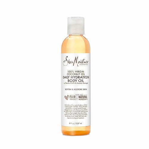 SheaMoisture Daily Hydration Body Oil Virgin Coconut Oil For Dry Skin Paraben Free 8 oz Beauty & Personal Care Shea Moisture