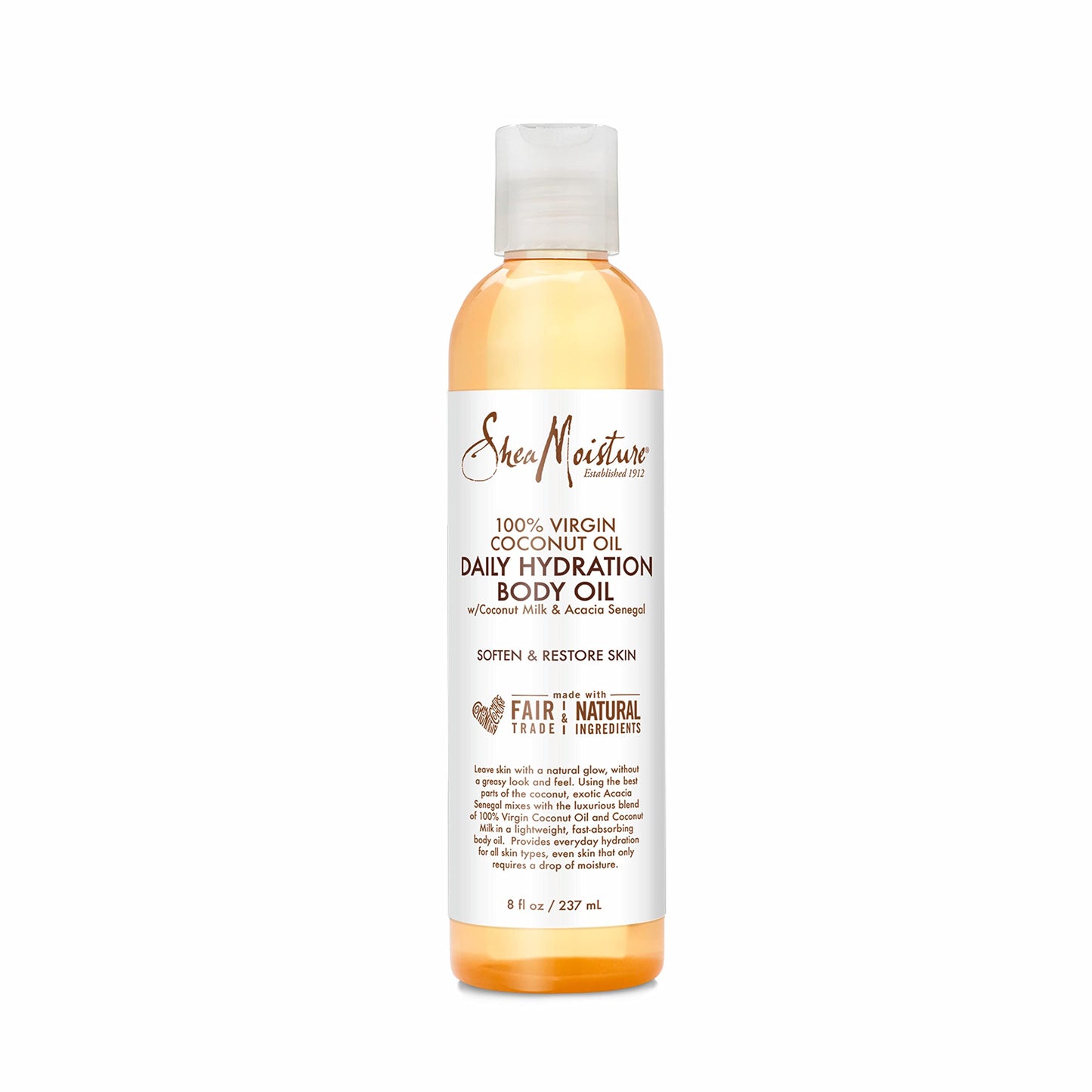 SheaMoisture Daily Hydration Body Oil Virgin Coconut Oil For Dry Skin Paraben Free 8 oz Beauty & Personal Care Shea Moisture