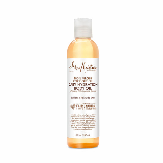 SheaMoisture Daily Hydration Body Oil Virgin Coconut Oil For Dry Skin Paraben Free 8 oz Beauty & Personal Care Shea Moisture
