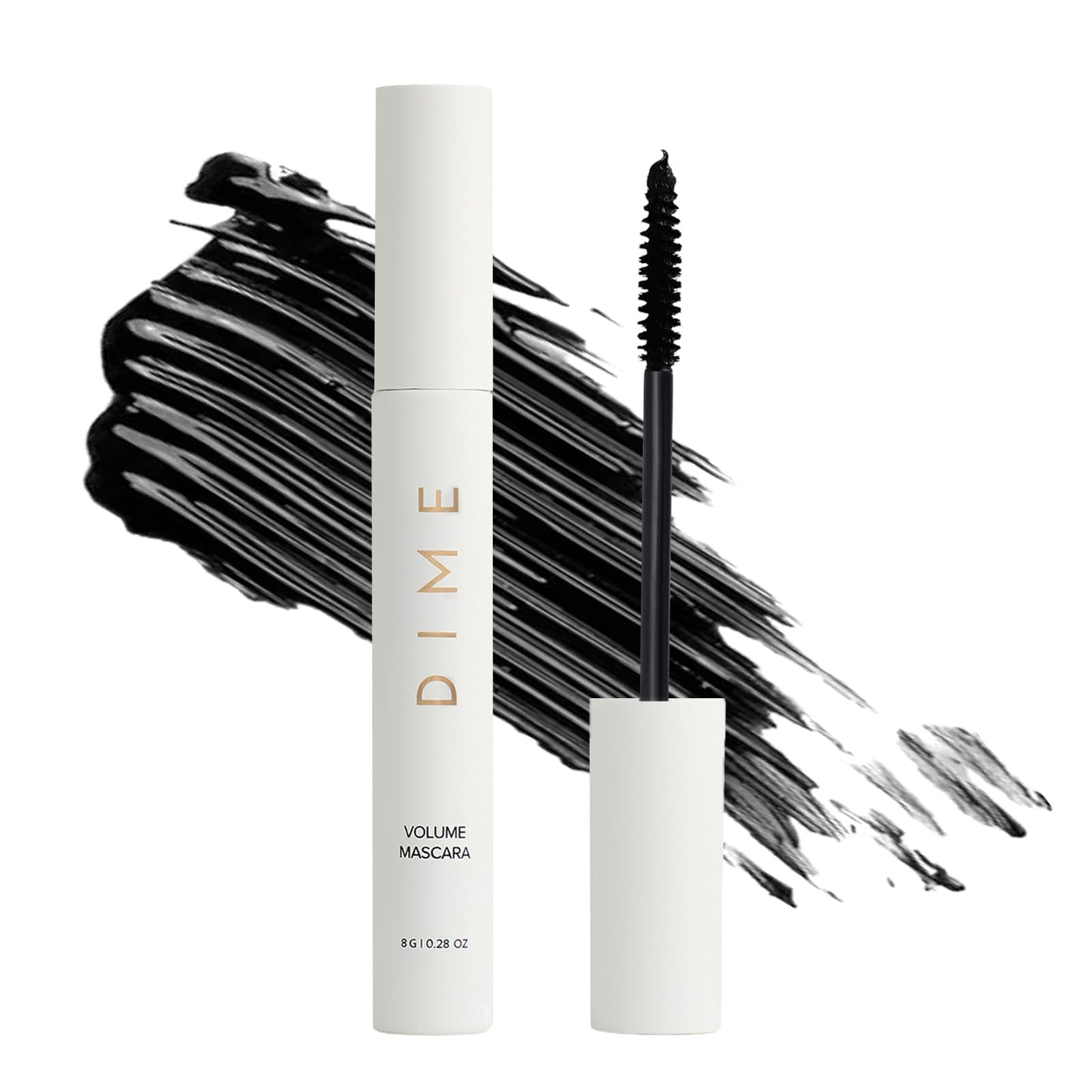 DIME Beauty Volume Mascara - Smudge-Proof Tubing Mascara for Fuller, Thicker Lashes, Adds Volume & Length, Black 0.28 oz / 8 g Beauty & Personal Care DIME