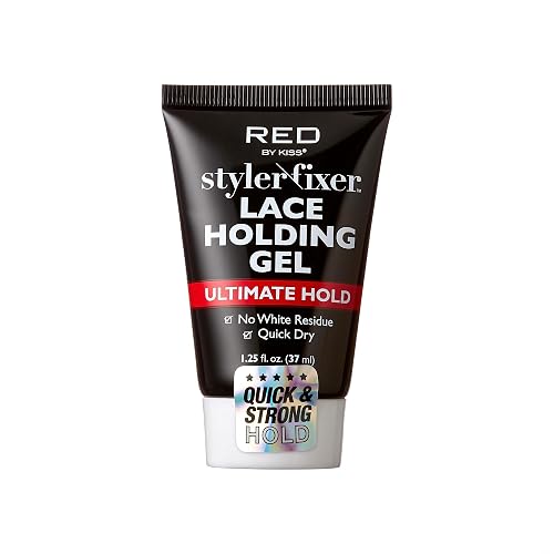Red by Kiss Styler Fixer Lace Holding Gel, Long Lasting 72-Hr Wear, Quick-Dry Formula for Seamless Lace Application, Scalp Protection & Conditioning Beauty & Personal Care Red by Kiss