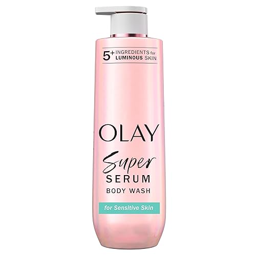 Olay Super Serum Body Wash for Sensitive Skin, 24hr Long Lasting Hydration, 5+ Ingredient Complex for Bright Even Firm Luminous Skin, 20 fl oz Beauty & Personal Care Olay