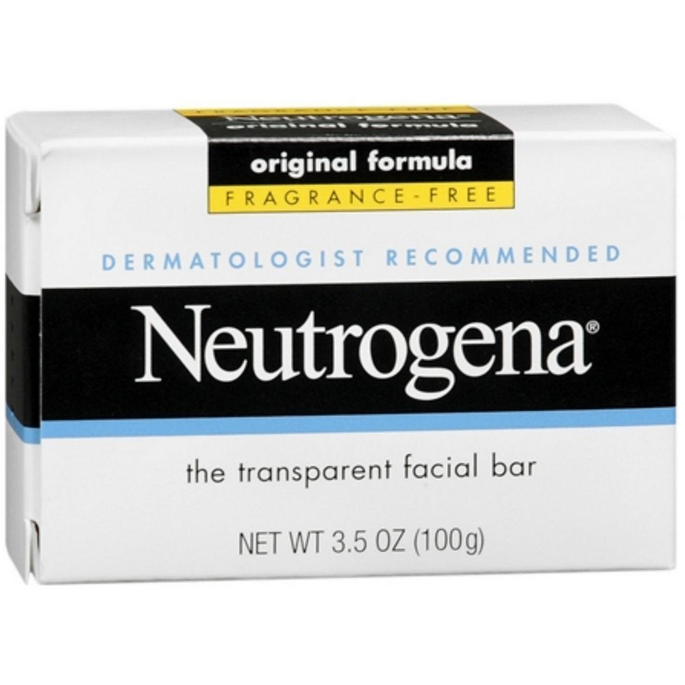 Neutrogena The Transparent Facial Bar Original Formula, Fragrance Free 3.50 oz (Pack of 5) Beauty & Personal Care Neutrogena