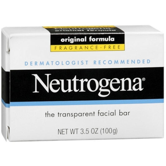 Neutrogena The Transparent Facial Bar Original Formula, Fragrance Free 3.50 oz (Pack of 5) Beauty & Personal Care Neutrogena
