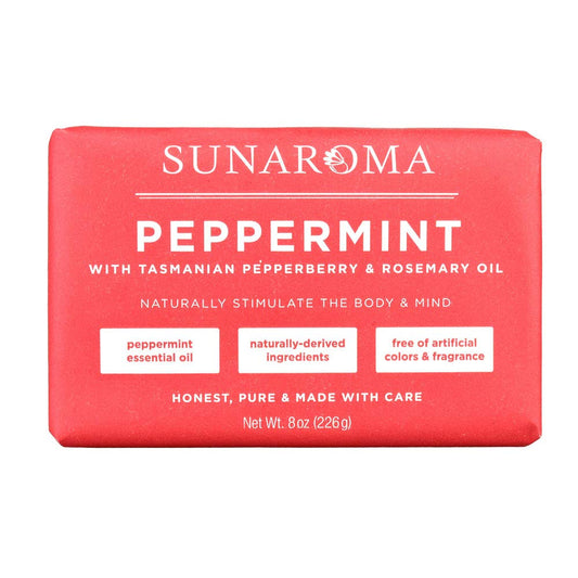 SUNAROMA Soap - 8.5oz (Peppermint Oil & Rosemary) Beauty & Personal Care SUNAROMA