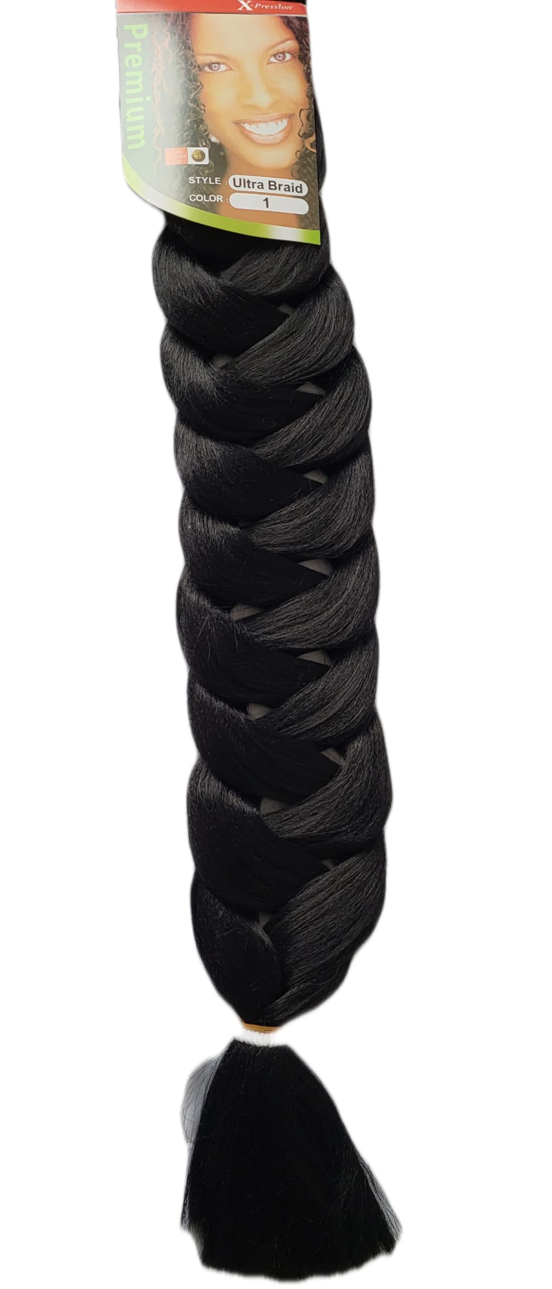 X-pression Premium Original Ultra Braid. - Colour 1 (Pack of 3) Beauty & Personal Care x-pression