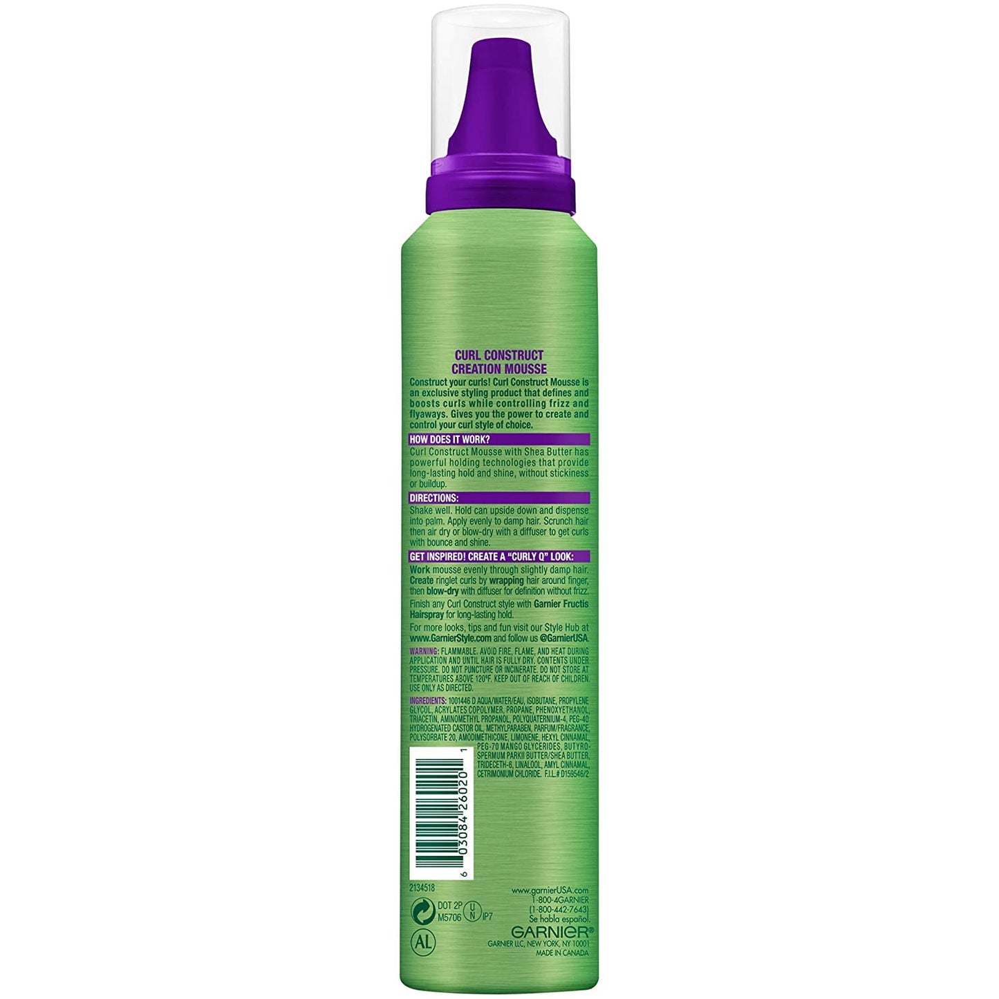 Garnier Fructis Style Curl Construct Creation Mousse Extra Strong Hold, 6.80 Ounces Beauty & Personal Care Garnier
