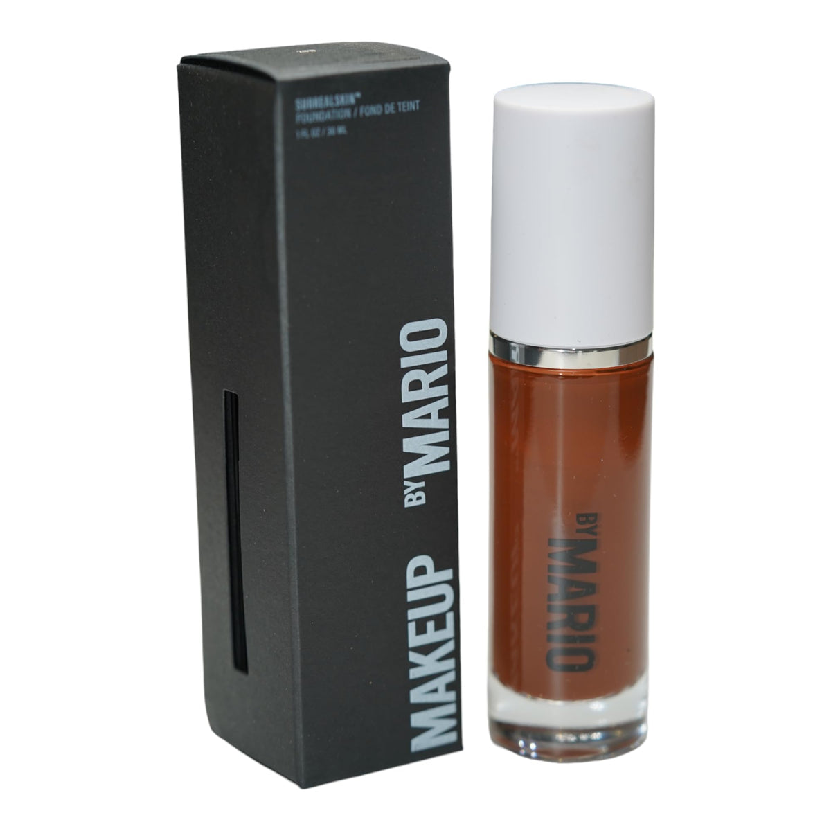 MAKEUP BY MARIO SurrealSkin Liquid Foundation, Liquid Formula, Vegan, Long-wearing coverage, Hydrating, Natural Finish, Size 30 mL (28W - dark deep