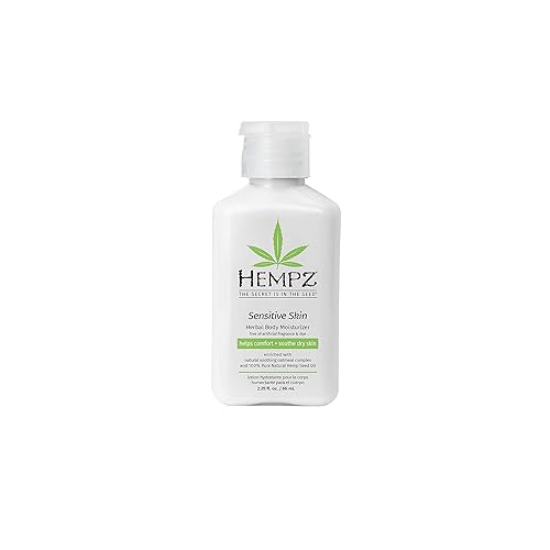 Hempz Sensitive Skin Herbal Body Moisturizer with Oatmeal, Shea Butter for Women and Men,2.25 oz. -Premium,Soothing Body Lotion with Hemp/ Cocoa Beauty & Personal Care Hempz