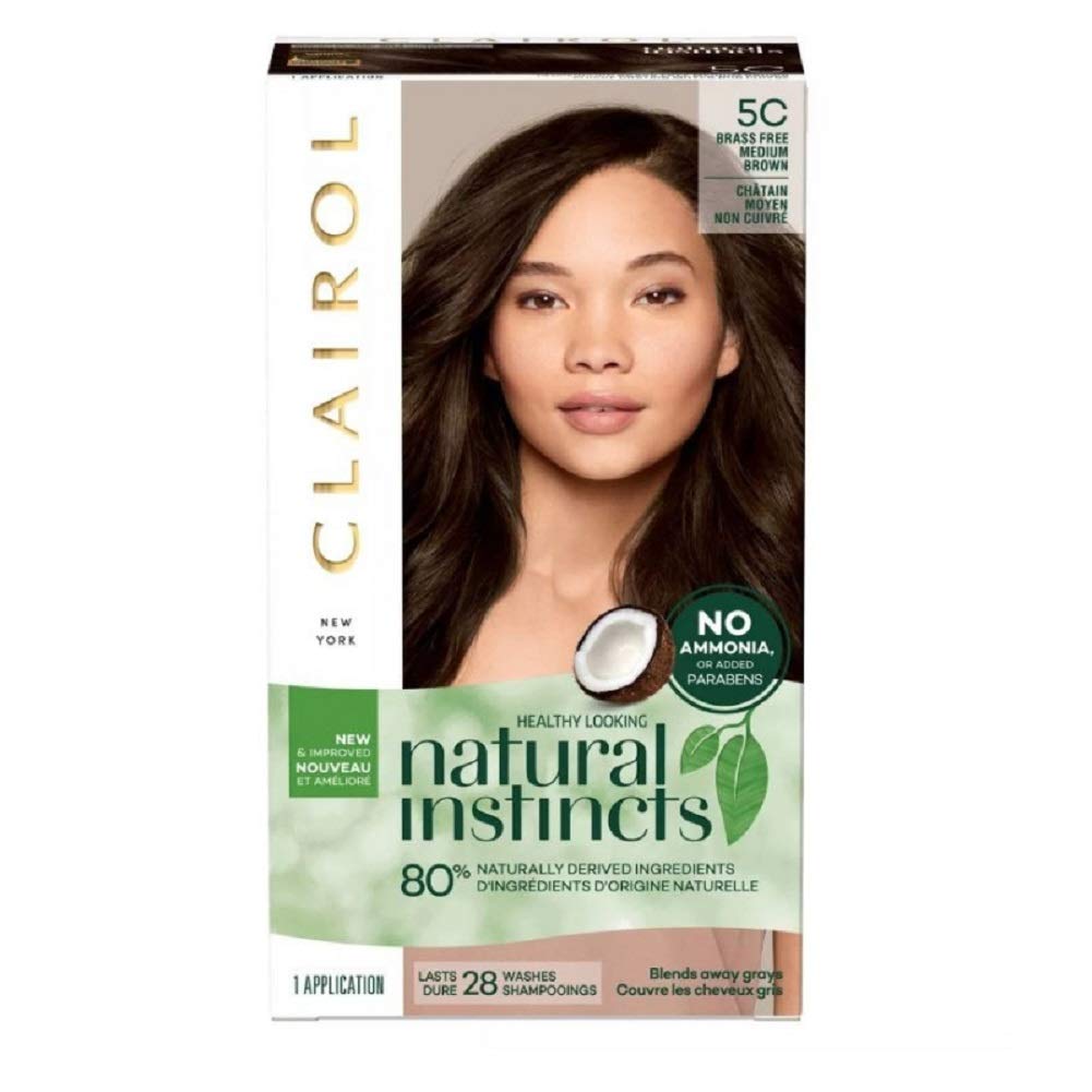 Clairol Natural Instincts, 5C, Brass Free, Med Brown Beauty & Personal Care Clairol