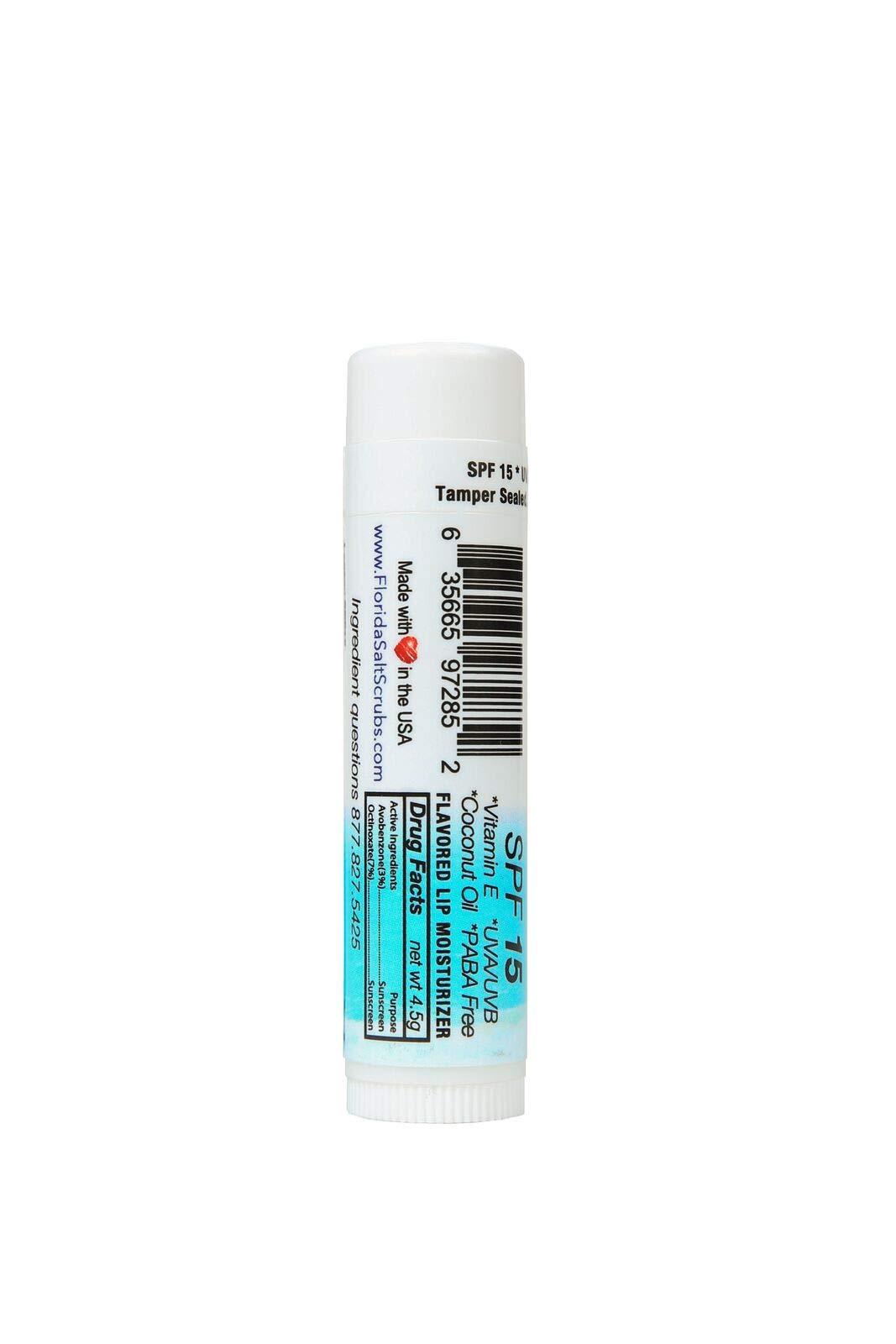 SPF 15 Lip Balm by Florida Glow - Hydrating and Moisturizing Lip Sunscreen for Men and Women and Kids - Oxybenzone Free SPF Lip balm with Sunscreen Beauty & Personal Care Florida Salt Scrubs