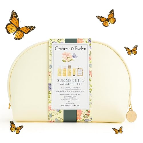 Crabtree & Evelyn Summer Hill Personal Travel Bath Set (6 Pieces - (3oz) bath and shower gel (3oz) body lotion (0.9oz) hand cream (0.33oz) body mist Beauty & Personal Care Crabtree & Evelyn