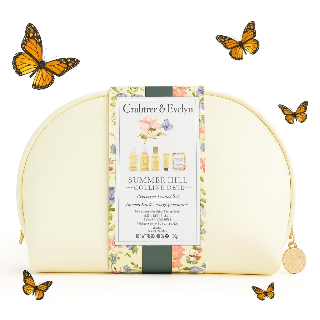 Crabtree & Evelyn Summer Hill Personal Travel Bath Set (6 Pieces - (3oz) bath and shower gel (3oz) body lotion (0.9oz) hand cream (0.33oz) body mist Beauty & Personal Care Crabtree & Evelyn
