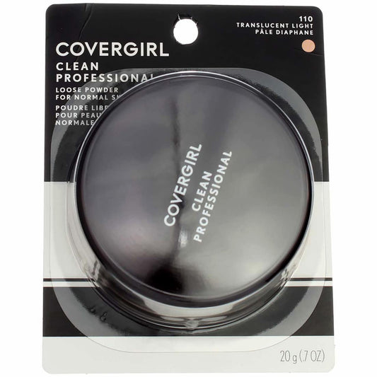 CoverGirl Professional Loose Powder, Translucent Light [110] 0.70 oz (Pack of 4)