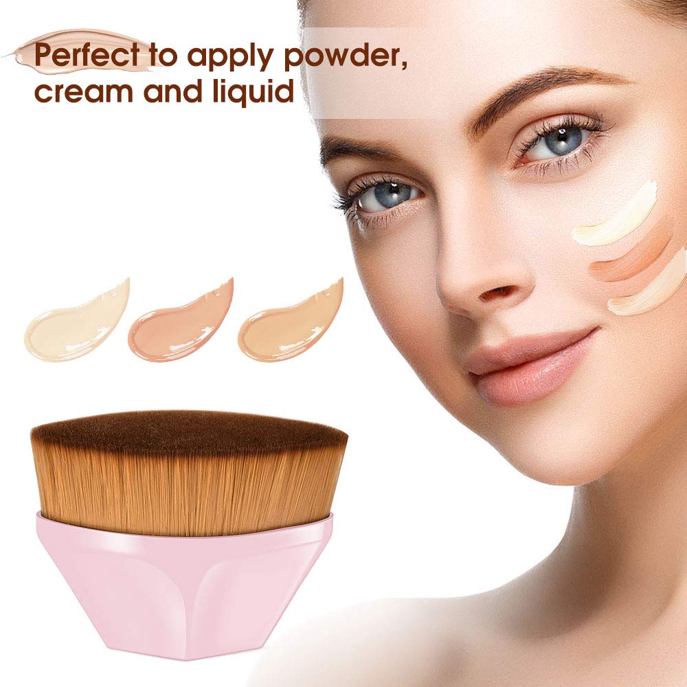 QUEMISS Foundation Brush Kabuki Makeup Brushes 2 Pack Flat Top High-Density Multifunctional Foundation Makeup Brush Beauty & Personal Care QUEMISS