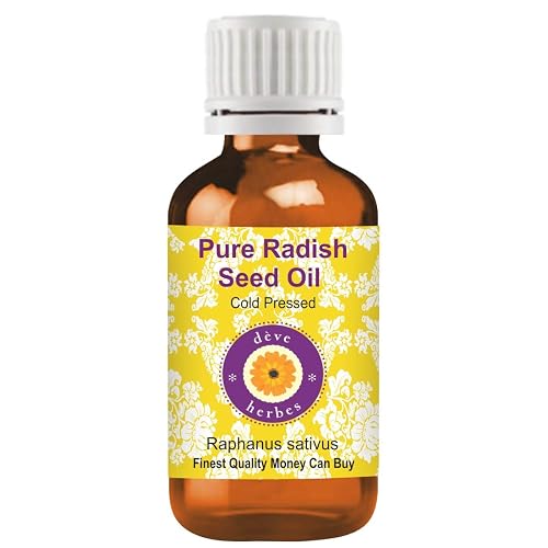 Deve Herbes Radish Seed Oil (Raphanus sativus) | Cold Pressed | Pure | Natural | Undiluted | For Diluting Essential oils | For Skin & Massage | Beauty & Personal Care dève herbes