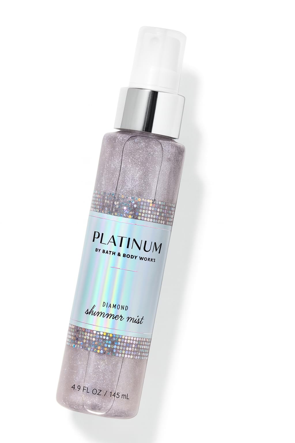 Bath & Body Works Platinum Diamond Shimmer Mist Fine Fragrance Spray 4.9 fl oz / 145 mL with Bergamot Silver Blooms and Patchouli Musk Beauty & Personal Care Bath & Body Works