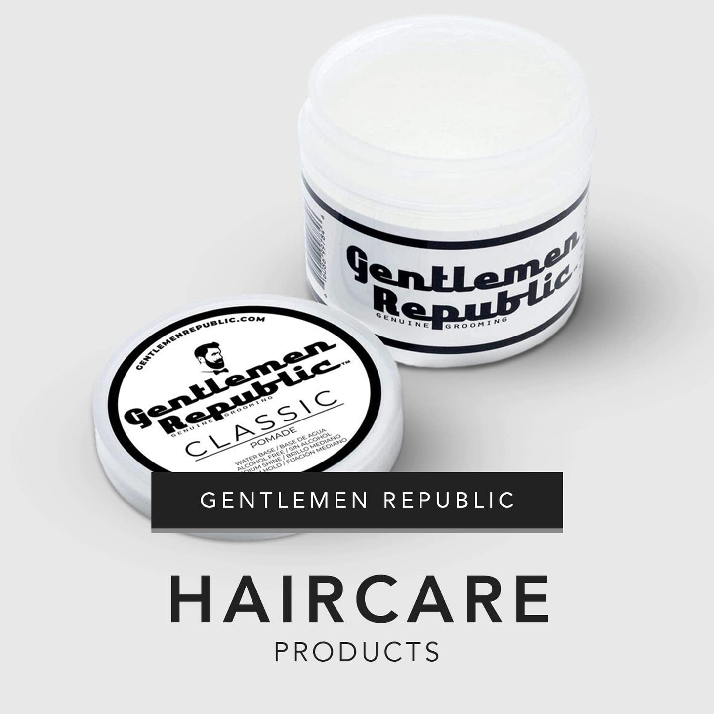 Gentlemen Republic Classic Pomade for Men - Water Based Pomade for Medium Hold & Shine, Premium Mens Hair Styling Products with No Beeswax - Ideal Beauty & Personal Care Gentlemen Republic