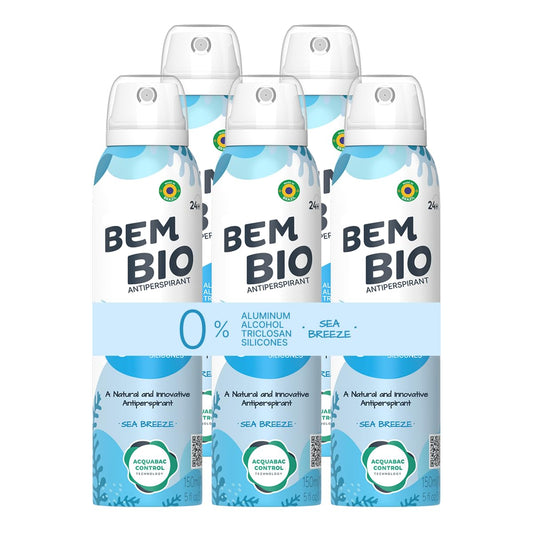 Bem Bio Sea Breeze Biotranspirant Deodorant Natural, Aluminum-Free, Vegan, 24-Hour Protection, 150ml (5.07 fl oz) Beauty and Personal Care BEM BIO